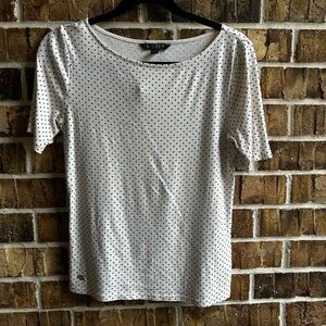 Rugby Ralph Lauren White Tee with Black Dots